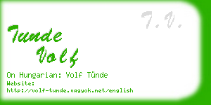 tunde volf business card